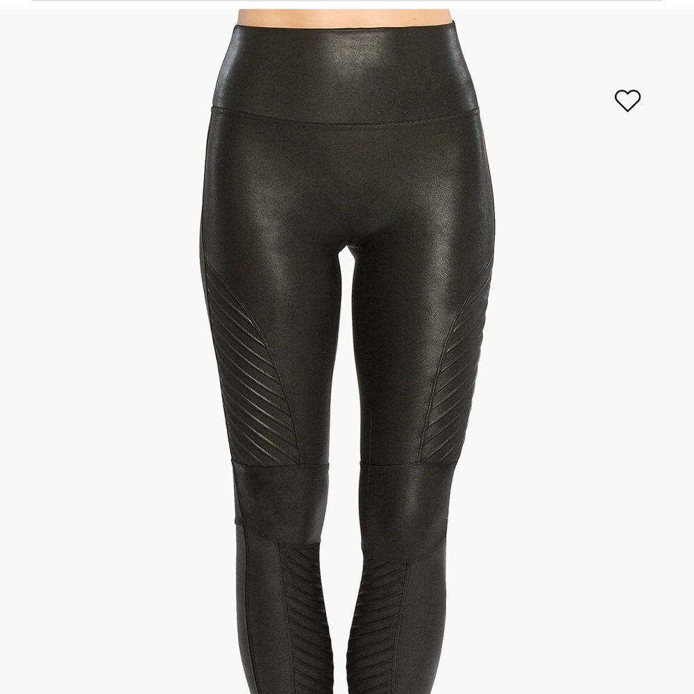 SPANX - Faux Leather Moto Leggings NWOT
